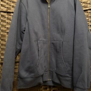 Navy Blue Zip-Up Hoodie